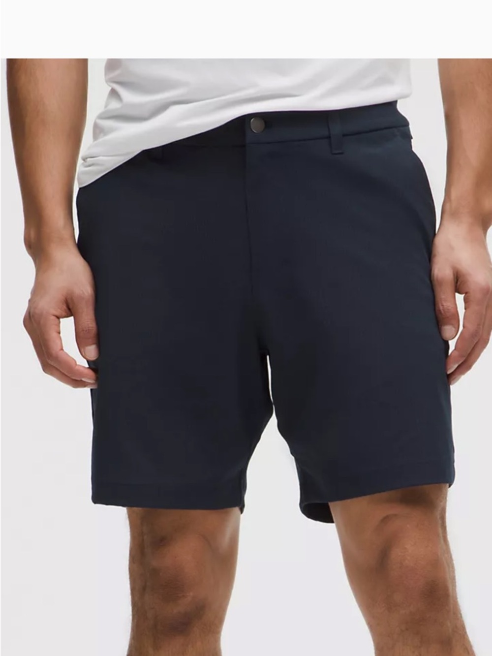 lululemon athletica Men's Deep Navy Flat-Front ABC Performance Shorts, size 36